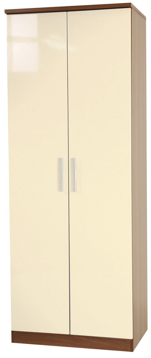 Image of Welcome Furniture Knightsbridge Tall Plain Wardrobe - Cream - Cream - 127cm H
