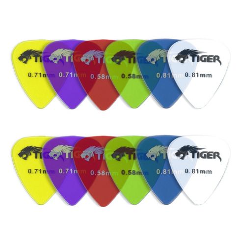 Image of Tiger Gels Guitar Plectrums (pack Of 12)
