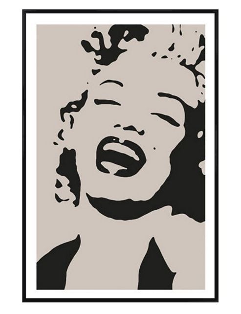 Image of Marilyn Monroe Gloss Black Framed A Very Modern Marilyn Poster