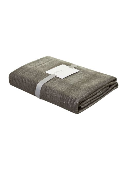 Image of Casa Couture Silver Foil Knitted Throw In Silver