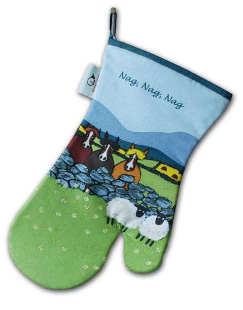 Image of Thomas Joseph Oven Mitt, Nag, Nag, Nag Sheep Design