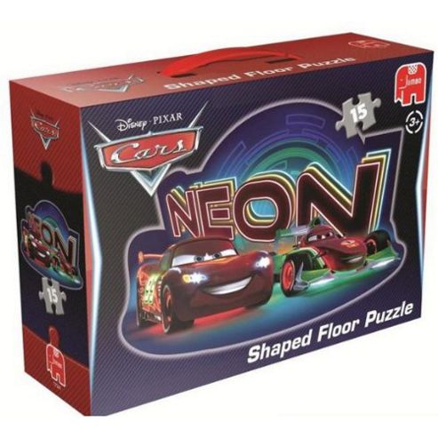 Image of Disney Cars Neon Giant Shaped Puzzle (15 Pieces)