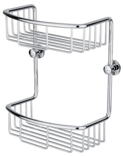 Image of Sanwood Provence Shelf In Chrome With 2 Trays
