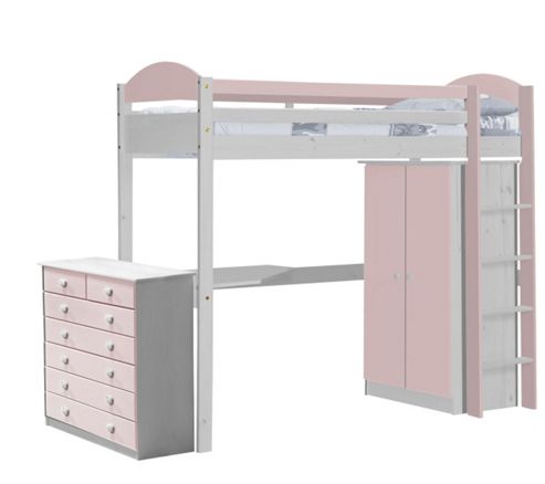 Image of Maximus High Sleeper Set 2 White And Pink