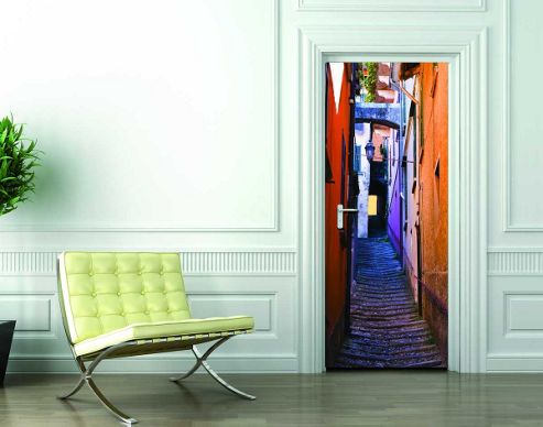 Image of 1wall Italian Backstreet Door Mural