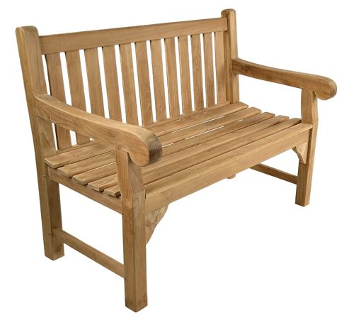 Image of Bracken Style Queensbury Bench - 120cm W