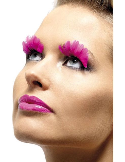 Image of Pink Feather Eyelashes
