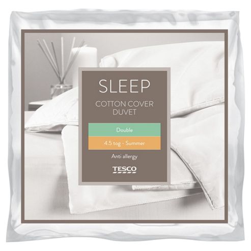 Image of Tesco Anti-allergy Double Duvet 4.5 Tog Cotton Cover