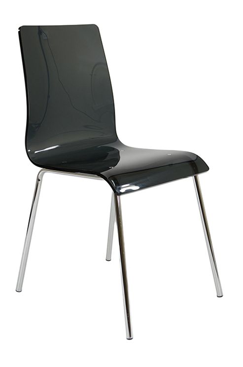 Image of Ava Black Gel Acrylic Dining Chair