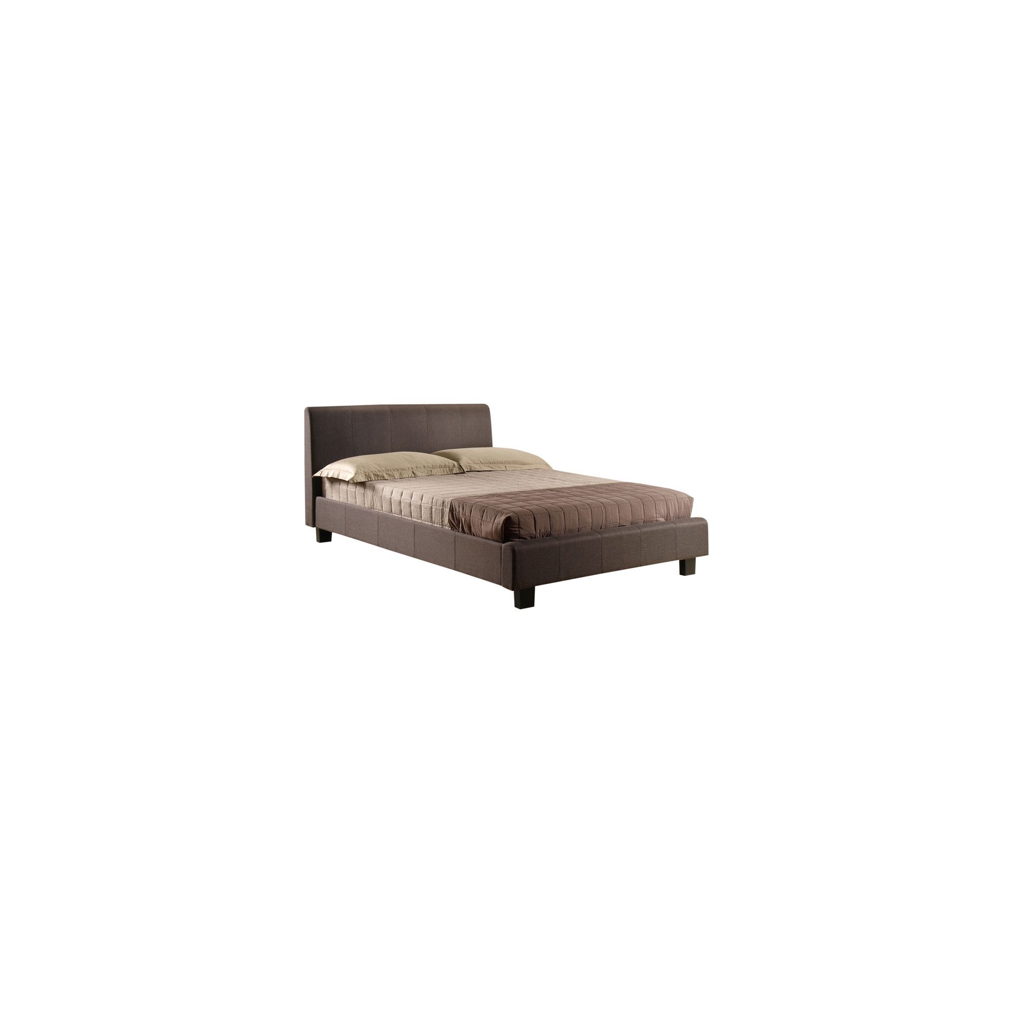 Altruna Hamburg Fabric Bed Frame - Small Double - Cocoa Brown at Tesco Direct