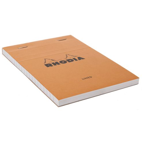 Image of Rhodia Orange Head Stapled Pad 10.5x14.8cm Lined 13600c