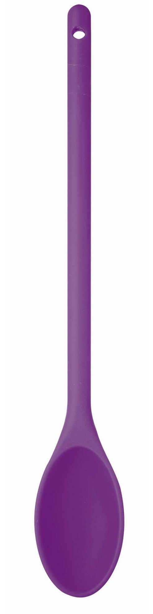 Image of Kitchencraft Colourworks Covered Cooking Spoon In Purple - 30 Cm