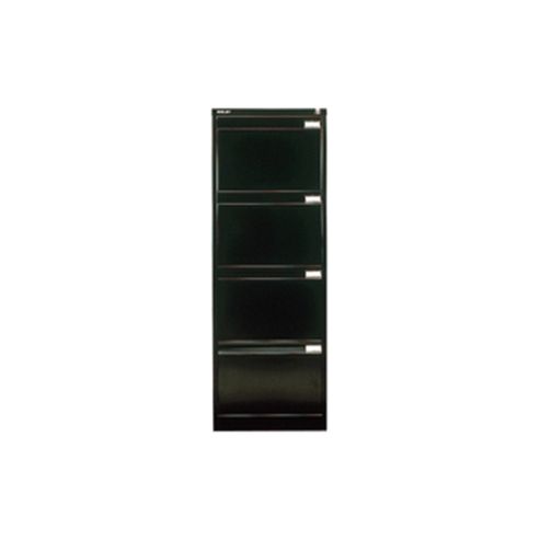 Image of Bisley 4-drawer Filing Cabinet Lockable Black Flush Fronted Bs4e