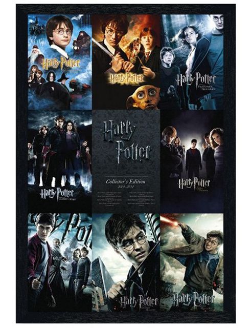 Image of Harry Potter The Complete Black Wooden Framed From Boy To Wizard Poster