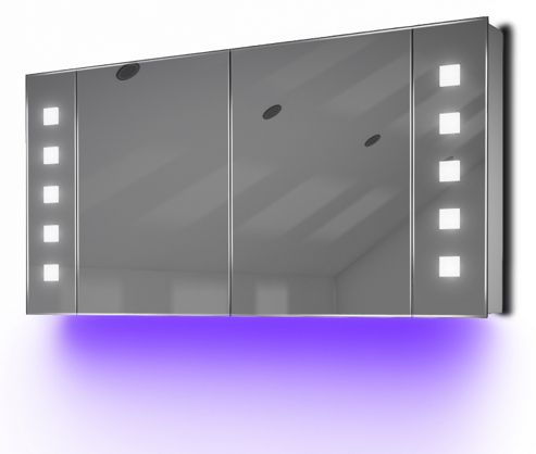 Image of Ambient Bathroom Mirror Cabinet With Sensor & Internal Shaver Socket K123u
