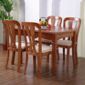 G&P Furniture Windsor House 5-Piece Grantham Extending Dining Set with Slatted Back Chair - Cherry