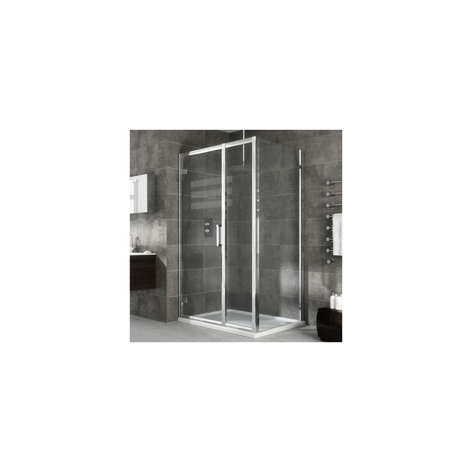 Elemis Eternity Inline Hinged Shower Door, 1200mm Wide, 8mm Glass at Tescos Direct