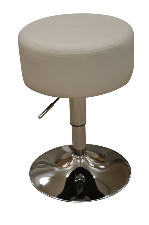 Image of Artic White Faux Leather Swivel Bar Stool