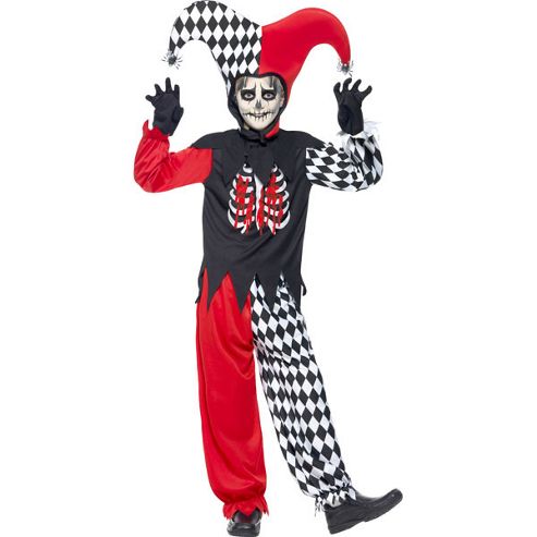 Image of Blood Curdling Jester - Child Costume 11-12 Years