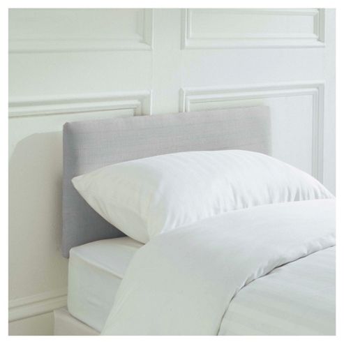 Image of Seetall Mittal Headboard Linen Effect Light Grey Single