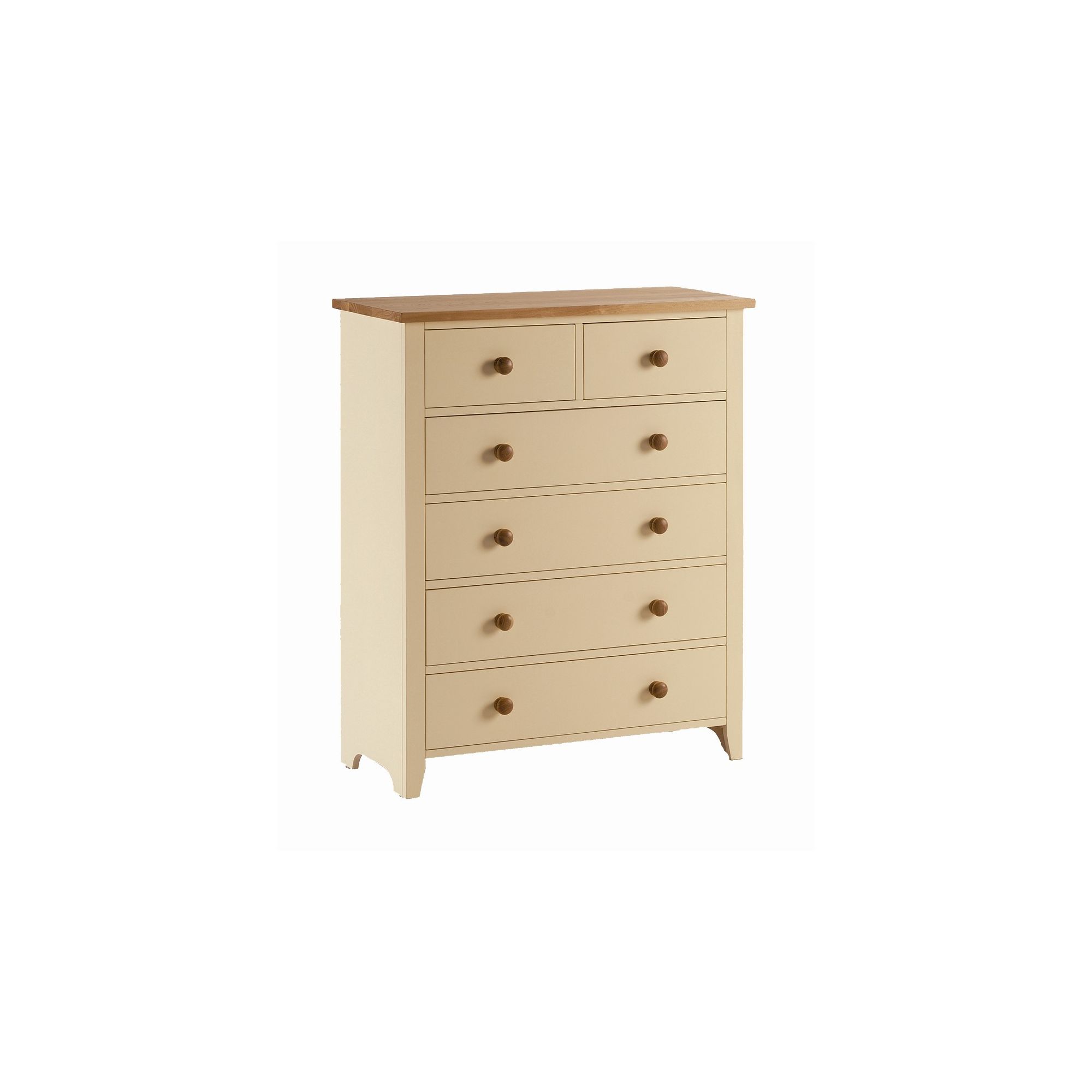 Kelburn Furniture Fanshawe Painted 2 Over 4 Chest of Drawers in Ivory at Tesco Direct