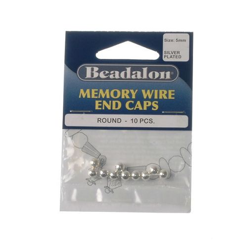 Image of Beadalon Mw Endcap 5mm Round Sp 10pcs