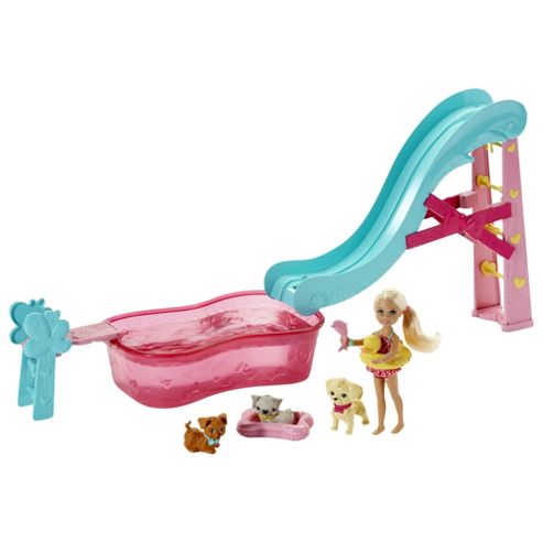 Image of Barbie Chelsea Flippin' Pup Pool Playset