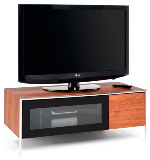 Image of Techlink Bladea Corner Tv Stand - Walnut