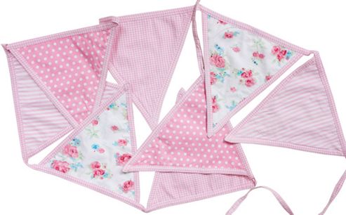 Image of Girls Bedroom Bunting - Pink