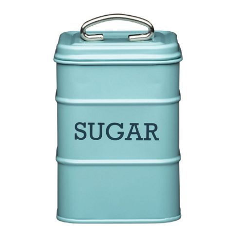 Image of Living Nostalgia Vintage Sugar Storage Tin, Blue
