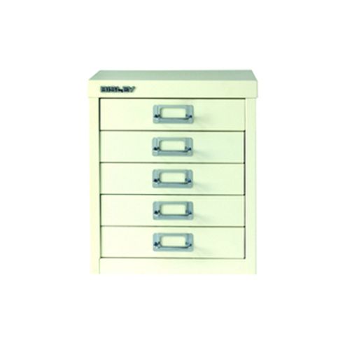 Image of Bisley Multi-drawer Cabinet 12 Inches A4 5 Drawer White