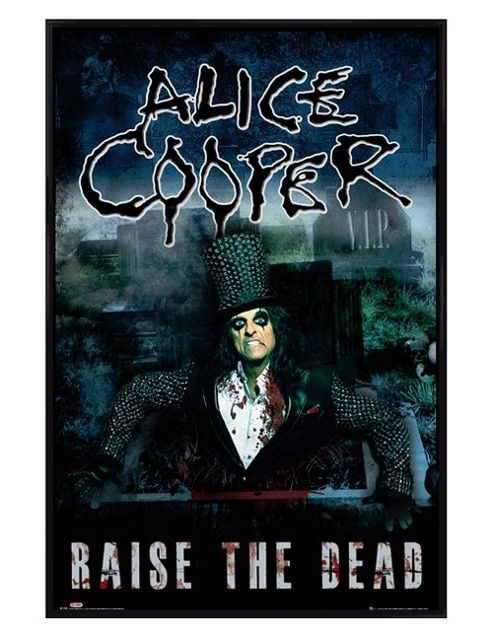 Image of Alice Cooper Gloss Black Framed Raise The Dead Poster