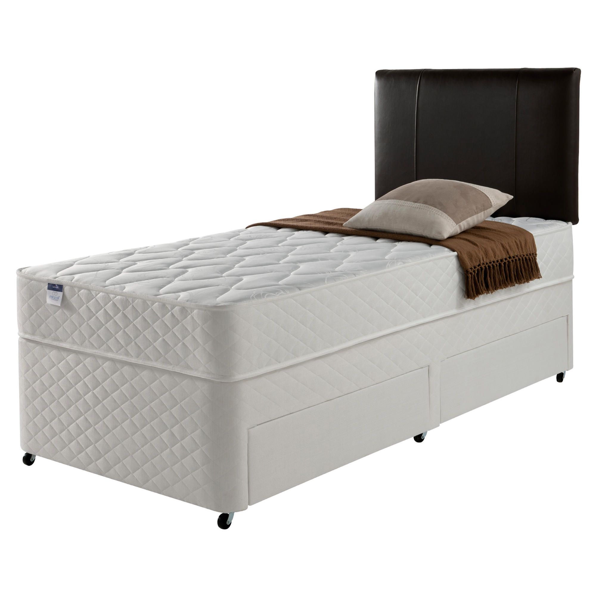 Silentnight Miracoil Comfort Memory Non Storage Single Divan at Tesco Direct