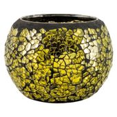 Tesco Mosaic Maxi Tealight Holder Green (pantone ref 397C)