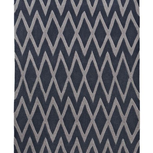 Image of Think Rugs Hong Kong Steel/grey Tufted Rug - 120 Cm X 170 Cm (3 Ft 9 In X 5 Ft 7 In)