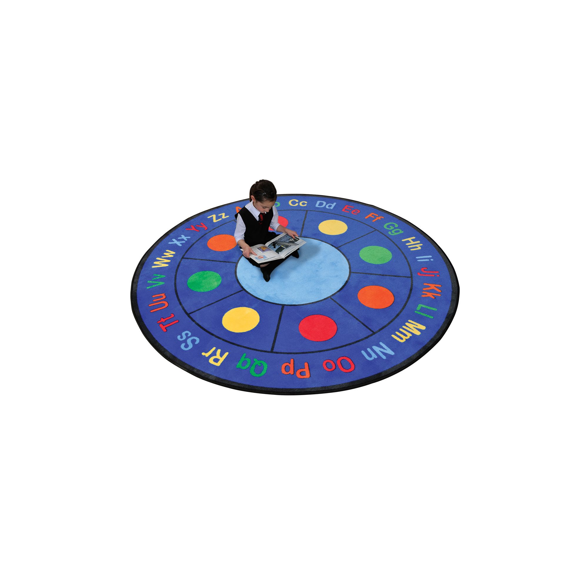 Liberty House Toys ABC Dots Rug - Round at Tesco Direct