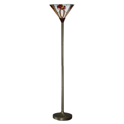 Image of Minisun Helensburgh 1 Light Uplighter Floor Lamp In Antique Brass