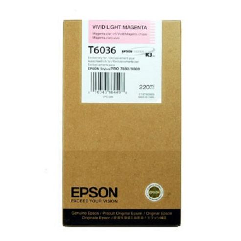 Image of Epson T6036 Vivid Light Magenta (220ml) Ink Cartridge For Stylus Pro 7880/9880 Printers
