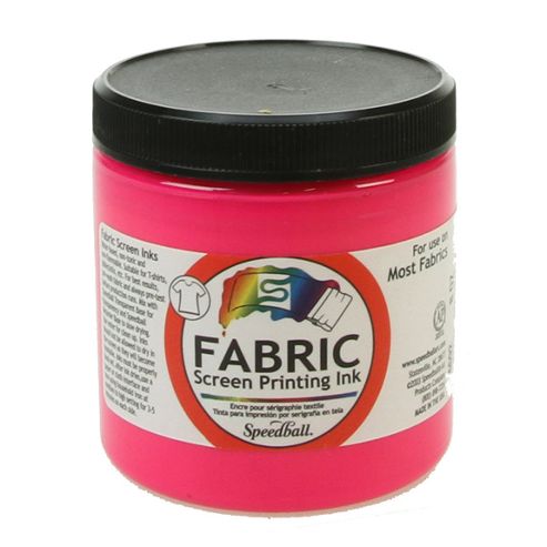 Image of Speedball Fabric Screen Printing Ink - Fluorescent Pink 236ml