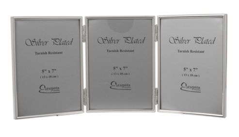 Image of Evergreen Thin Edge Triple Photo Frame - 5" X 7"