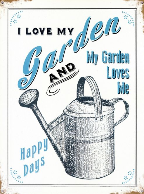 Image of I Love My Garden Tin Sign