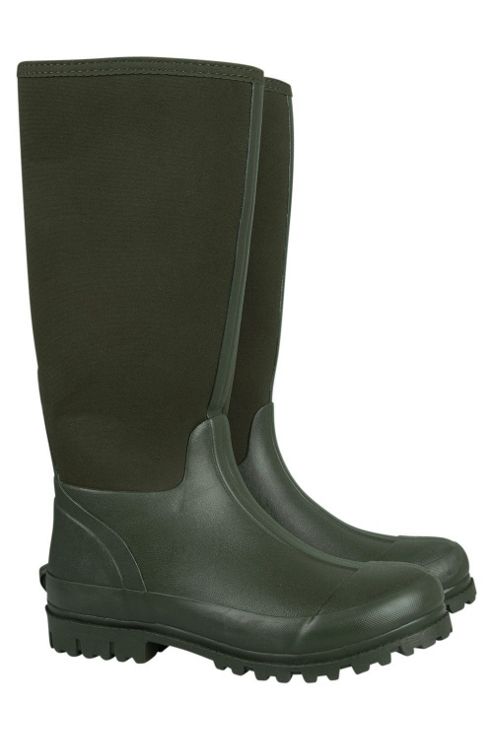 Image of Marsh Muck Mens Rubber Waterproof Wellington Wellies Fishing Boot Long - Green