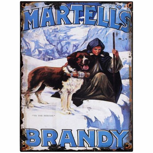 Image of Hill Interiors Martells Brandy Tin Sign