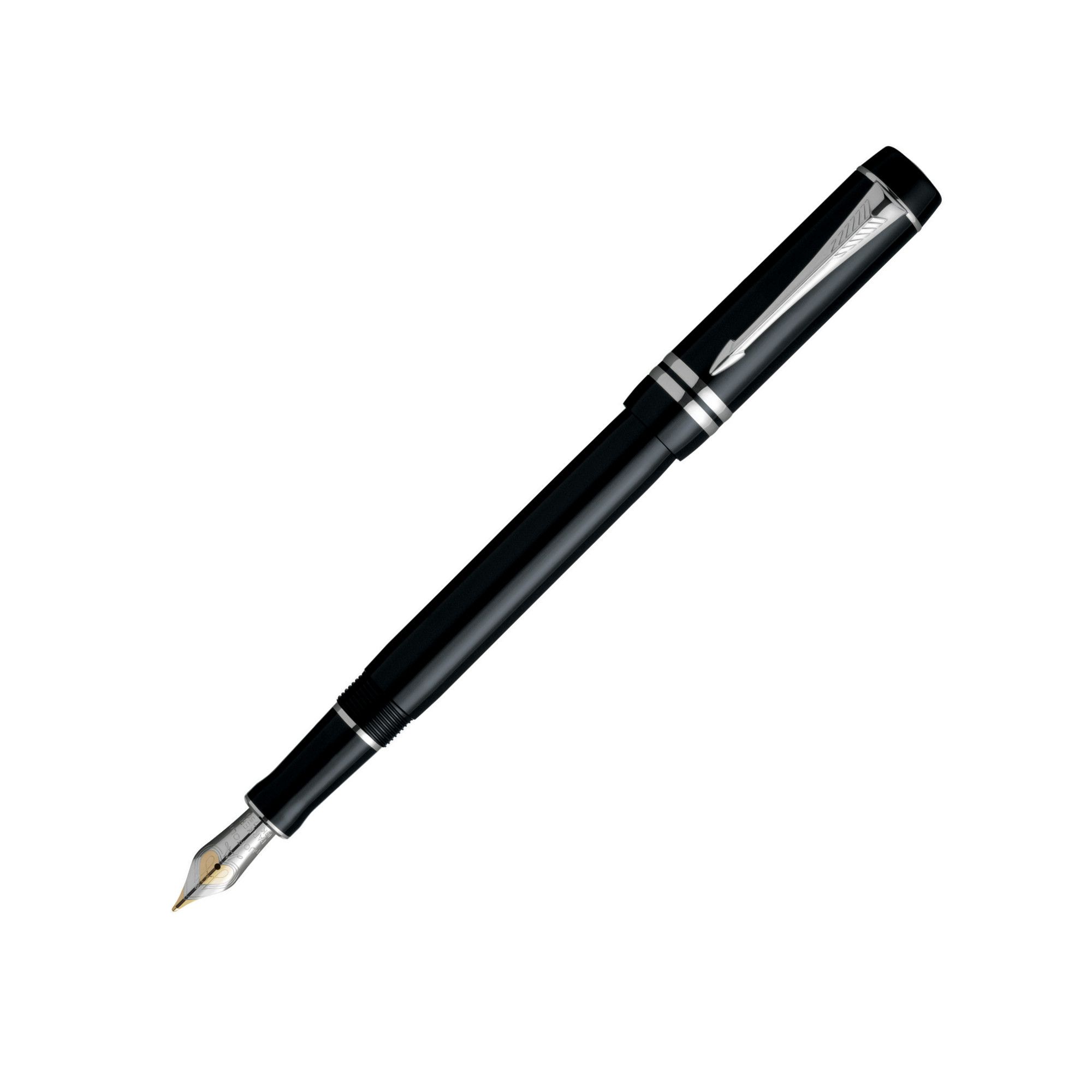 Parker Duofold Black and Platinum International Fountain pen at Tescos Direct
