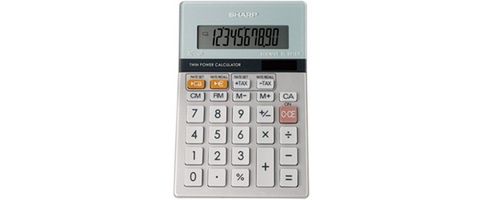 Image of Sharp Calculator Desktop Battery Solar-power Euro 10 Digit 100x152x33mm Ref El331erb