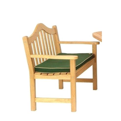 Image of Lifestyle 1.8m Bench Pad - Dark Green With Cream Piping