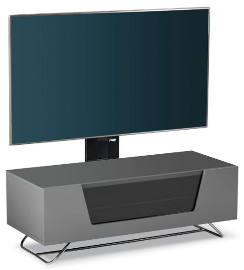 Image of Alphason Chromium Grey Cantilever Tv Stand