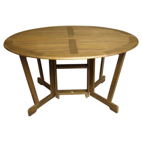Image of Windsor 150cm Round Wooden Gateleg Garden Table