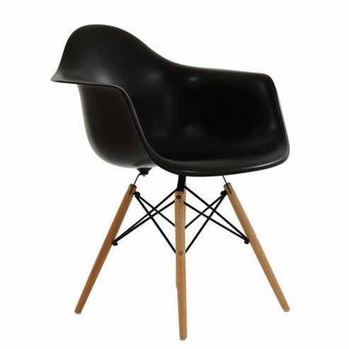 Image of Charles Eames Inspired Eiffel Daw Black Dining Chair