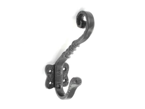 Image of Securit S3344 Antique Hat & Coat Hook Blk 145mm